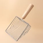Metal Filter Cat Litter Shovel Set Pet Toilet Cleaning Scoop Poop Clean Tool Large Wooden Handle Pets Supplies - Image 3